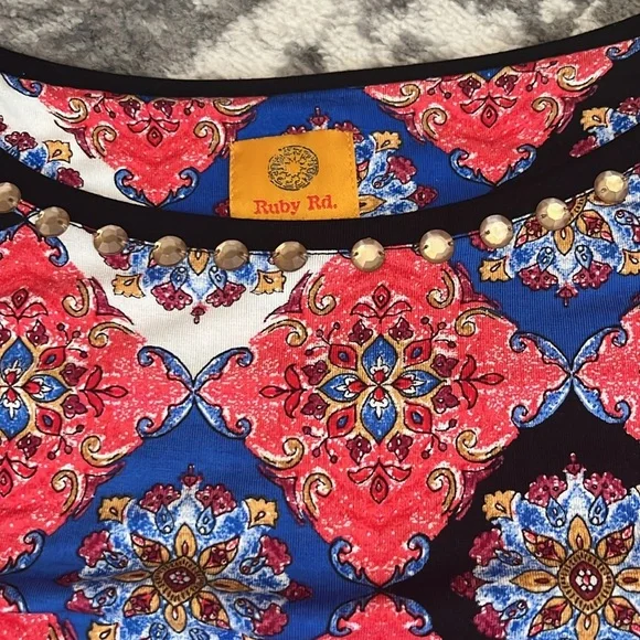 Ruby Rd. Bright Multi Color Tunic - Picture 4 of 5
